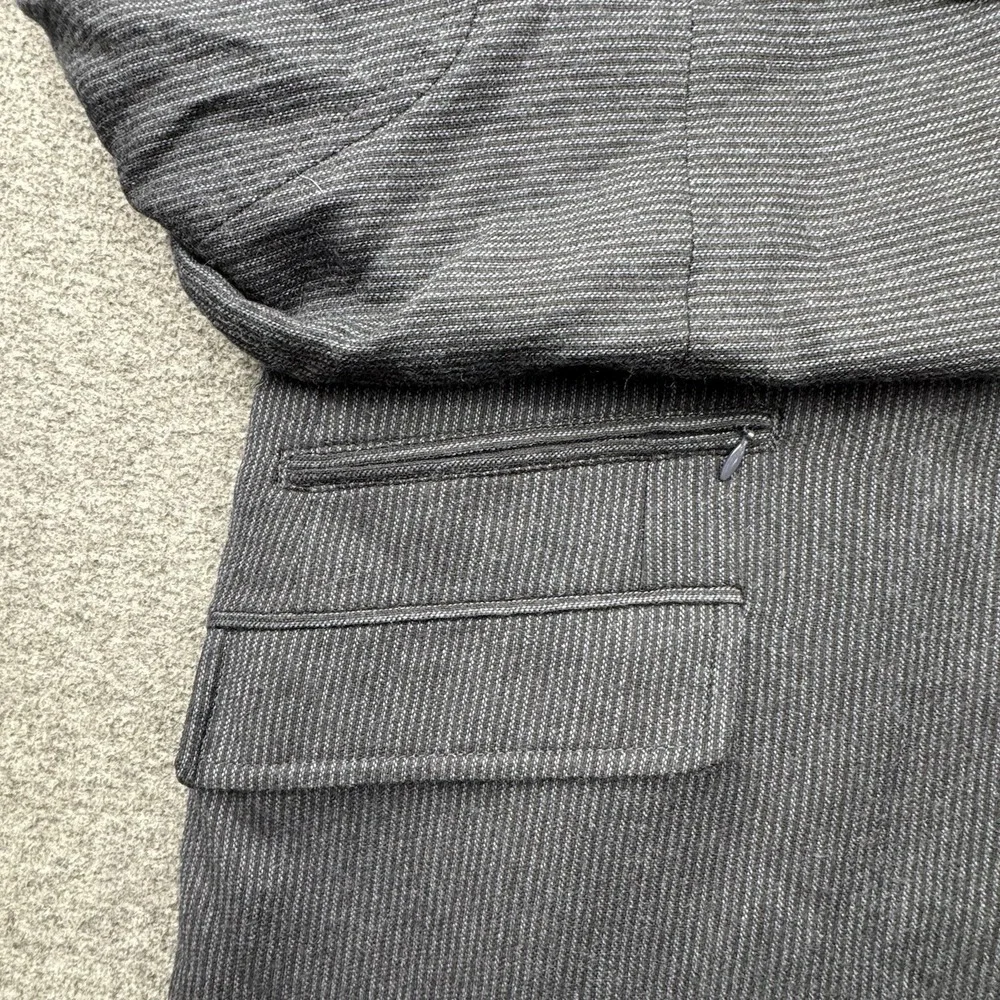 Kroon Sport Coat Mens 48R‎ Blue 100% Wool Striped Ritchie 2 Button *No liner*